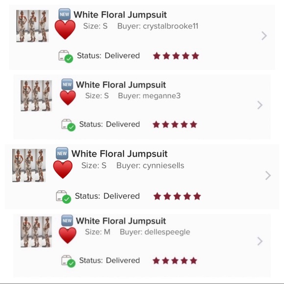 White Floral Jumpsuit - Picture 8 of 8